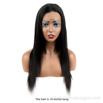 Hd Transparent Lace Front Human Hair Wigs For Black Women 360 Lace Frontal Wig Straight Glueless 100 Virgin Full Lace Wig